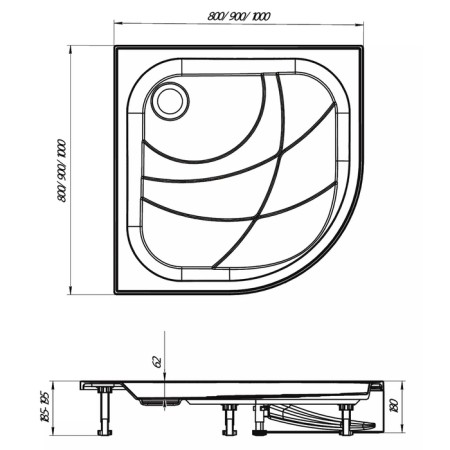 Patron 1marka Bella New, 90x90 cm, semicircle-1