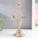 Summary Metal for 1 candle "Three flowers" d-2.5 cm gold 10x10x28 cm