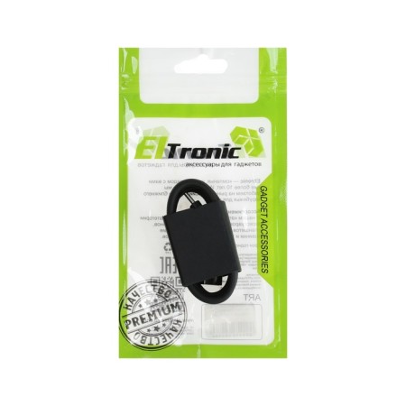 Eltronic Type -C - USB, 2.4 A, 1 m, charging + data transfer, package, black-8