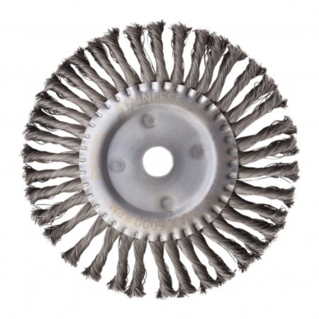 Denzel Ushm brush, 200 mm, flat, twisted stainless steel. wire 0.5 mm, landing 22.2 mm-1