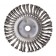 Denzel Ushm brush, 200 mm, flat, twisted stainless steel. wire 0.5 mm, landing 22.2 mm