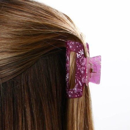 Hair crab, hairpins "stylish", bright pink, 7 x 3 x 3.5 cm-6