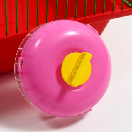 The wheel for rodents is quiet, 11 cm, pink-1