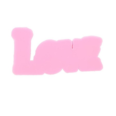 Mold "Love", silicone, 14.5 × 7.5 cm, pink color-3