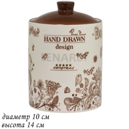 Bank with a lid Lenardi "Bird Courtyard", 0.5 liters