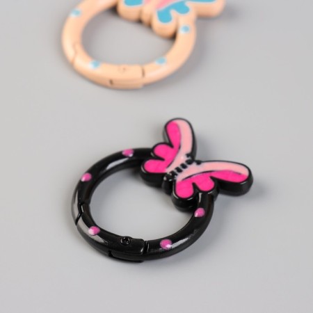 Carabiner Metal "Butterfly" set 2 pcs 3.8x3 cm-1