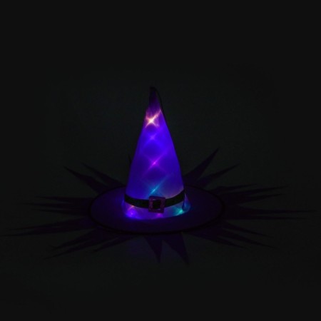 Halloween carnival hat with diodes, purple-4