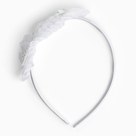 Hair cap "Flowers", white, 10 cm, princesses-2