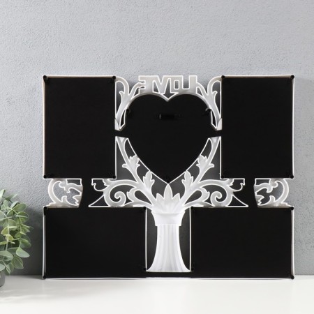 Multipher "Love" plastic, 5 photos 10x15 cm, col. white-2