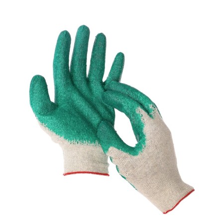 Garden gloves, x/b, knitting 13 class, size 9, latex dousy, green-2