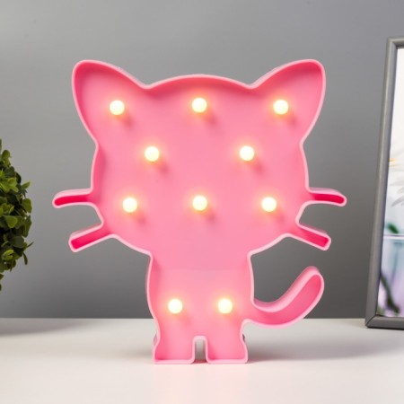 Night Cotton "Kitten" 10xLED batteries 2AA MIX 24x3x25.5 cm Risalux-2