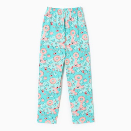Female home set (T -shirt, trousers), pink color, size 50-12