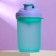 Sports shaker with a bowl for protein, purple-blue, 500 ml