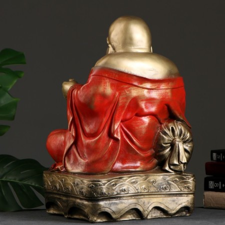 Figure "Hotya sitting big" bronze, red, 32x25x51cm-2