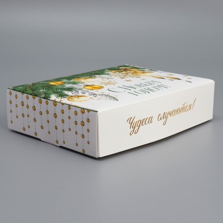 Folding box “Miracles happen!”, 21 x 15 x 5 cm, New Year-2