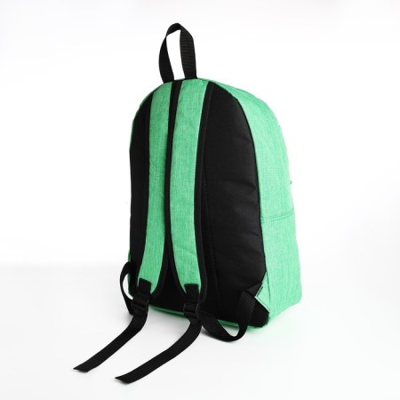 Young backpack from the textiles with lightning, external pocket, light color-3