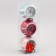 Set of balls plastic D-8 cm, 3 pcs "Frost" mix