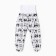 Sliders on a wide elastic band, white color/pandas, height 62 cm