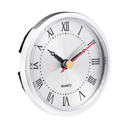 Quartz clock, D-9 cm, 1AA, smooth move, silver-3