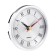 Quartz clock, D-9 cm, 1AA, smooth move, silver