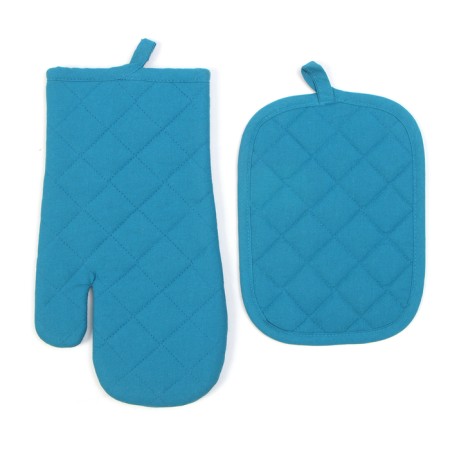 Set of kitchen Ethel, col. Blue: mittens-seging 18x26 cm, take 18x21 cm-2