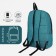 School backpack from textile 2 department on lightning, Fulldorn, 5 pockets, turquoise color