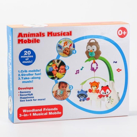 Mobile Musical "Tropical Forest. Owl ", 3 games., On batteries, removable muses. Blok-6