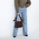 Load bag with zipper, long belt, brown color