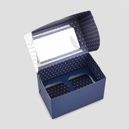 Folding cupcake box with bilateral application "Congratulations", 16 x 10 x 10 cm-6