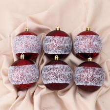 Set of balls plastic D-8 cm, 6 pcs 