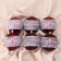 Set of balls plastic D-8 cm, 6 pcs "Ethel" red-white