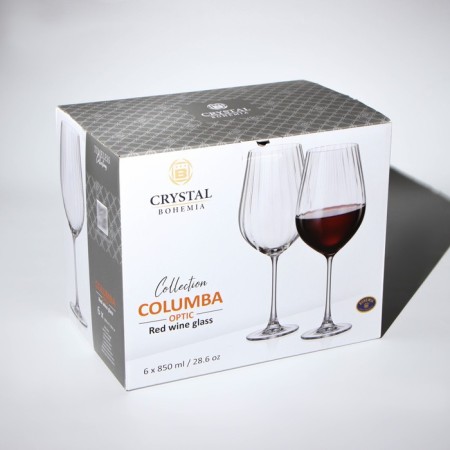 A set of glasses for the wine Columba Optic, glass, 850 ml, 6 pcs-3