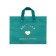 Bag with loop handle green 34 x 25 x 8 cm 80 μm