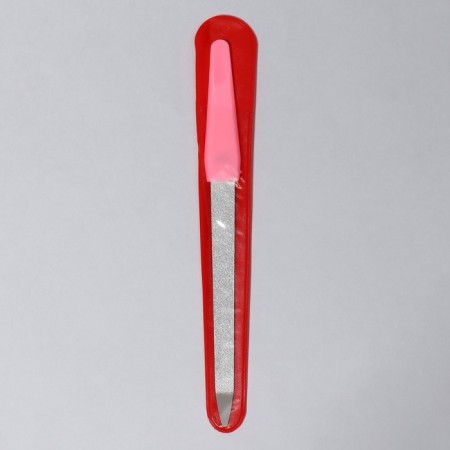 Metal file for nails, 17 cm, in a case, color mix-4