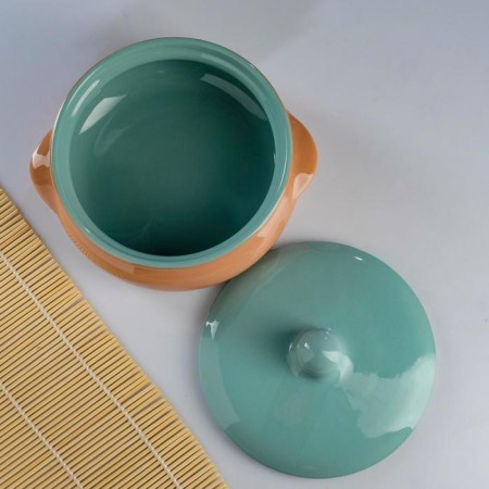 Ceramic pot of baking "Borisovsky" 0.7l / 15x9cm, rainbow mix-13