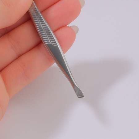 Pinzet beast, narrow, 9 cm, silver color-4