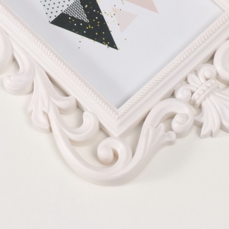 Photo frame plastic 10x15 cm "Heraldic lily" White 23.5x17.5 cm-2
