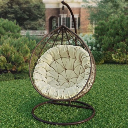 Pillow for swing "Tina", diameter 115 cm, cream color