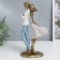 Souvenir Polystone "In love pair - back to the back" The white -blue gradient is 25.5x8.5x13.5 cm