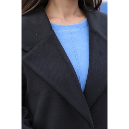 Female coat, size 48, black color-9