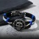 Bracelet Skin "Skull" in a circle, black-blue color with black silver, 16 cm
