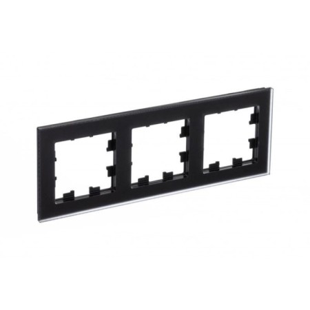 Frame for the socket/switch Sche Atn331003 Atlasdesign Nature, glass, black color