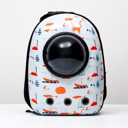 A backpack for carrying animals with a viewing window "I want to go to sea!", 32 x 25 x 42 cm-9