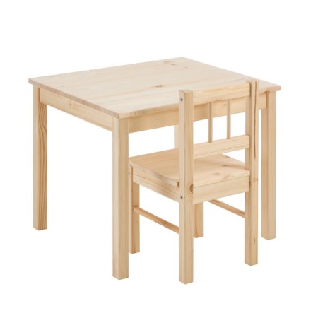 Table and chair set of svala, a massif pine-4