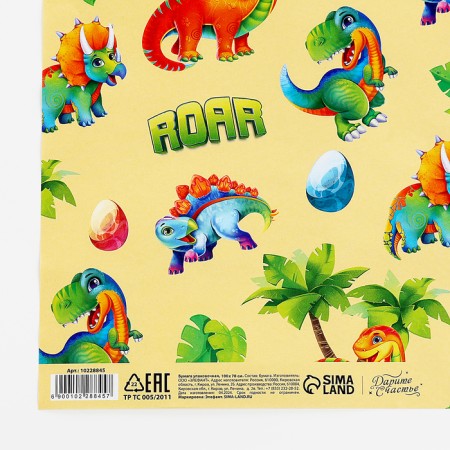 Paper Glossy “dinosaurs”, 1 sheet, 70 x 100 cm-3