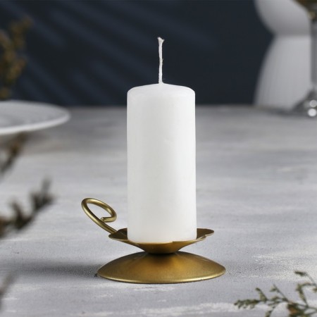 Climber "Flower N" Metal for one candle, 9x3.5 cm, gold