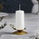 Climber "Flower N" Metal for one candle, 9x3.5 cm, gold