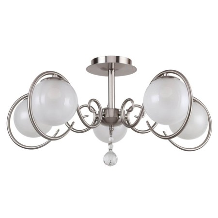 Fabbio chandelier, 5x40W E14, Nickel color