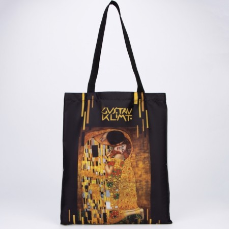Soper bag "Kiss", without lightning, without lining, black color-1