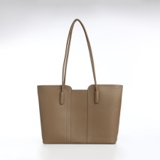 Bag Female Tout with zipper, beige color